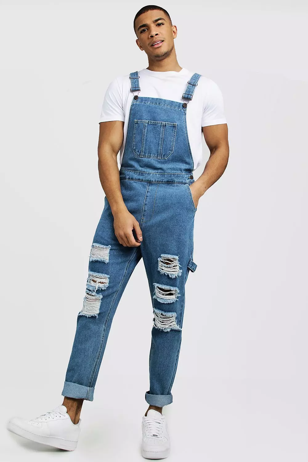 Skinny fit dungarees store mens